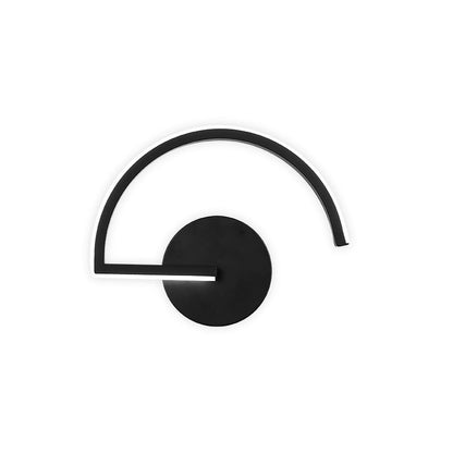 Contemporary Nordic Semicircle Hardware Iron Lampshade LED Wall Sconce Lamp For Bedroom
