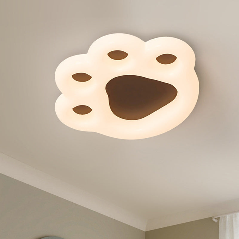 Contemporary Creative Cat Scratcher Roto-molding Iron Lampshade LED Flush Mount Ceiling Light For Bedroom