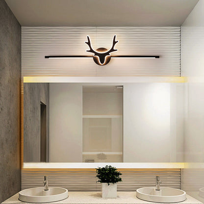 Contemporary Scandinavian Deer Iron Acrylic LED Vanity Light Mirror Front Wall Sconce Lamp For Bathroom