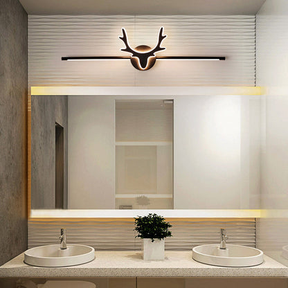 Contemporary Scandinavian Deer Iron Acrylic LED Vanity Light Mirror Front Wall Sconce Lamp For Bathroom