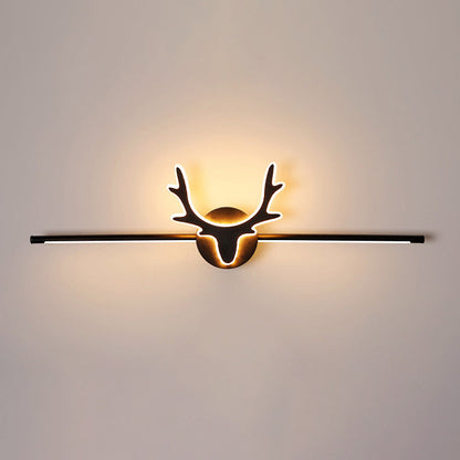 Contemporary Scandinavian Deer Iron Acrylic LED Vanity Light Mirror Front Wall Sconce Lamp For Bathroom