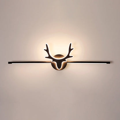 Contemporary Scandinavian Deer Iron Acrylic LED Vanity Light Mirror Front Wall Sconce Lamp For Bathroom