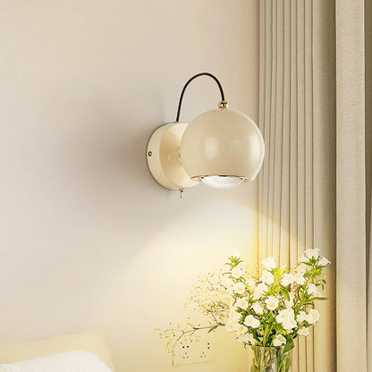 Contemporary Nordic Orb Iron Aluminum Glass LED Wall Sconce Lamp For Living Room
