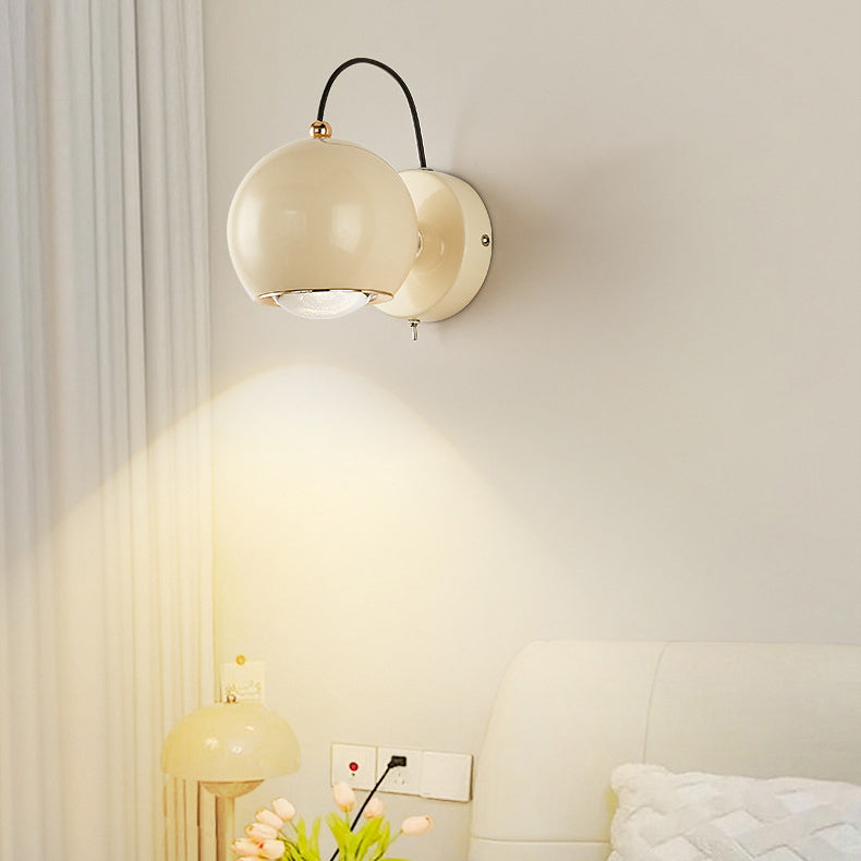 Contemporary Nordic Orb Iron Aluminum Glass LED Wall Sconce Lamp For Living Room