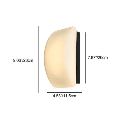 Modern Simplicity Rectangle Half Arc Iron Glass Lampshade 1 - Light Wall Sconce Lamp For Living Room