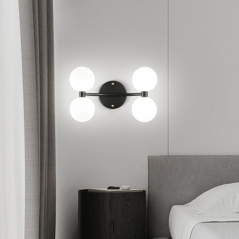 Modern Minimalist Orbs Acrylic Copper 2/4 - Light Wall Sconce Lamp For Bedroom