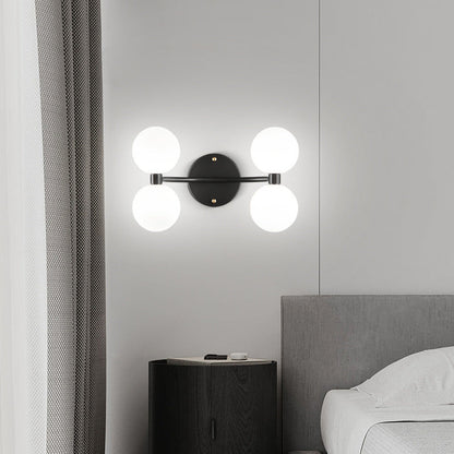 Modern Minimalist Orbs Acrylic Copper 2/4 - Light Wall Sconce Lamp For Bedroom