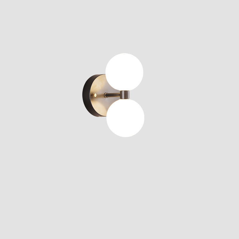 Modern Minimalist Orbs Acrylic Copper 2/4 - Light Wall Sconce Lamp For Bedroom