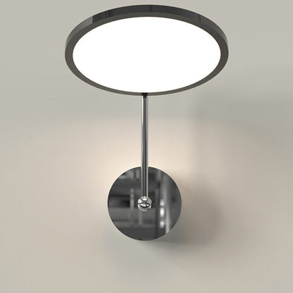 Modern Minimalist Round Mirror Shape Aluminum Iron LED Wall Sconce Lamp For Bedroom