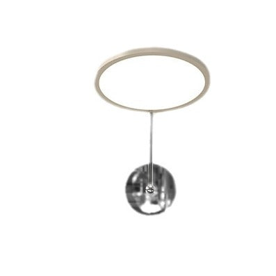 Modern Minimalist Round Mirror Shape Aluminum Iron LED Wall Sconce Lamp For Bedroom