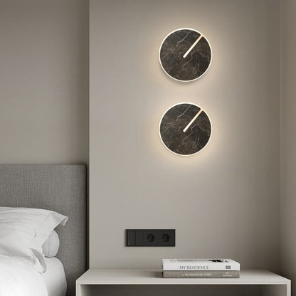 Contemporary Scandinavian Acrylic Iron Rock Board LED Wall Sconce Lamp For Living Room