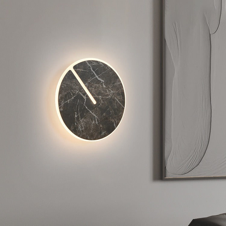 Contemporary Scandinavian Acrylic Iron Rock Board LED Wall Sconce Lamp For Living Room