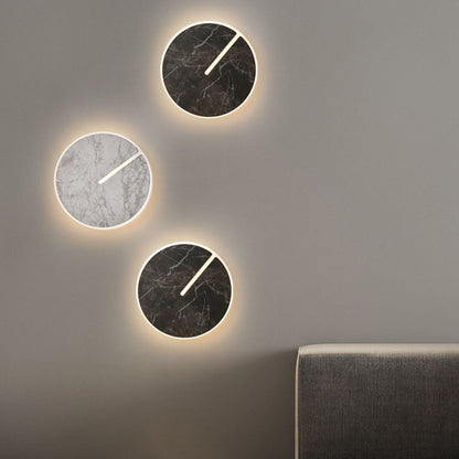 Contemporary Scandinavian Acrylic Iron Rock Board LED Wall Sconce Lamp For Living Room