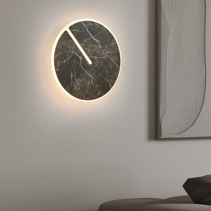 Contemporary Scandinavian Acrylic Iron Rock Board LED Wall Sconce Lamp For Living Room
