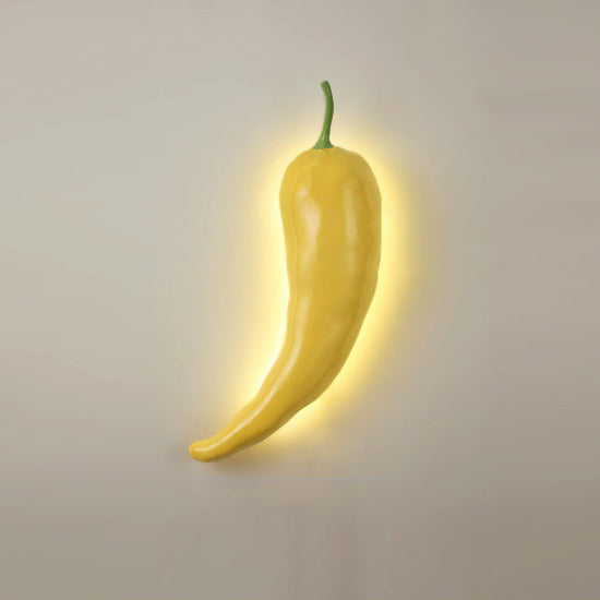 Contemporary Creative Chili Resin Glass LED Wall Sconce Lamp For Dining Room