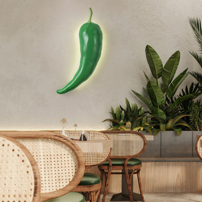 Contemporary Creative Chili Resin Glass LED Wall Sconce Lamp For Dining Room