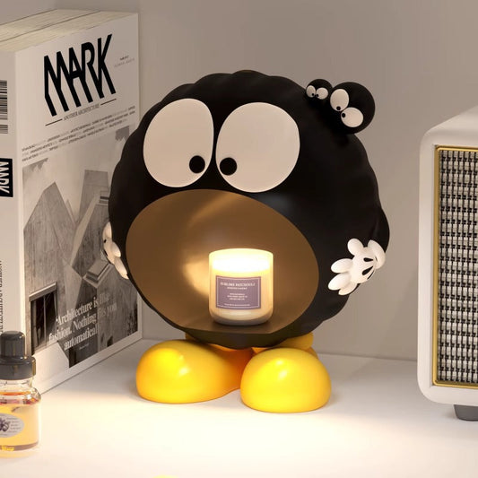 Contemporary Creative Briquettes Resin Lampshade 1 - Light Melting Wax Table Lamp For Bedroom