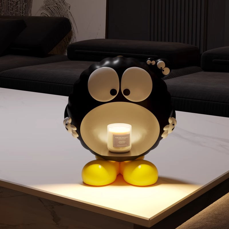 Contemporary Creative Briquettes Resin Lampshade 1 - Light Melting Wax Table Lamp For Bedroom