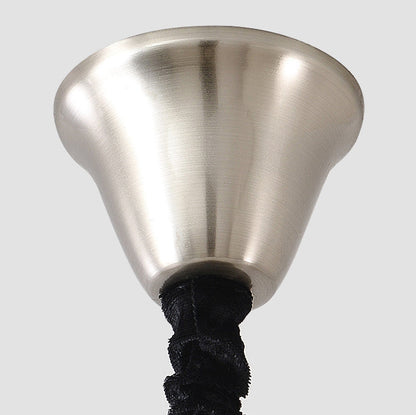 Traditional French Cone Leaves Pattern Glass Lampshade Iron Solid Wood 6/8 - Light Chandelier For Living Room