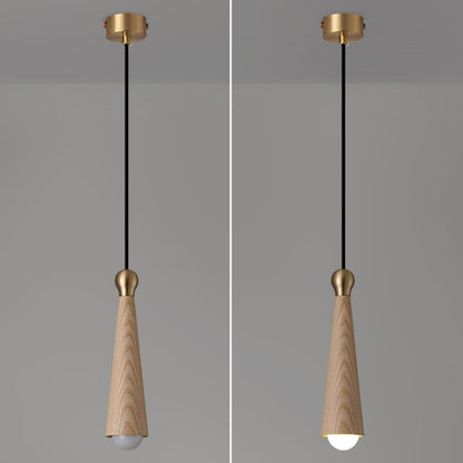 Contemporary Scandinavian Dome Small Cone Copper Ash LED Chandeliers For Dining Room