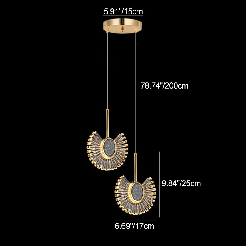 Modern Luxury Dome Aluminum Hardware Acrylic LED Chandeliers For Dining Room