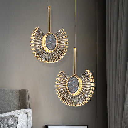 Modern Luxury Dome Aluminum Hardware Acrylic LED Chandeliers For Dining Room