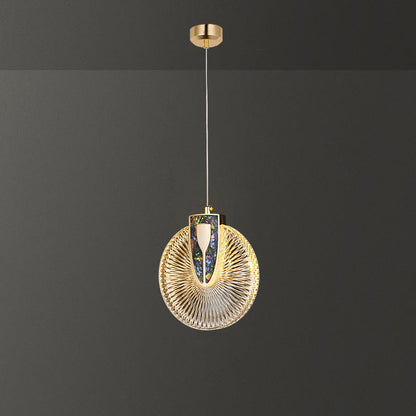 Modern Luxury Dome Round Aluminum Hardware Acrylic LED Chandeliers For Dining Room
