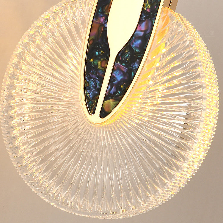 Modern Luxury Dome Round Aluminum Hardware Acrylic LED Chandeliers For Dining Room