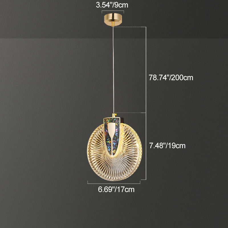 Modern Luxury Dome Round Aluminum Hardware Acrylic LED Chandeliers For Dining Room