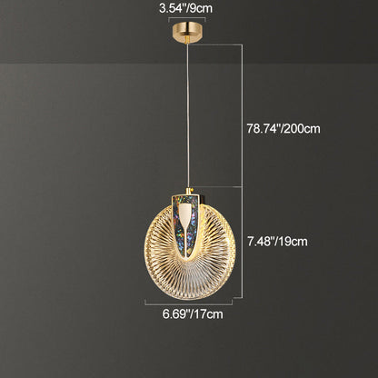 Modern Luxury Dome Round Aluminum Hardware Acrylic LED Chandeliers For Dining Room