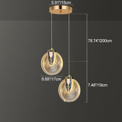 Modern Luxury Dome Round Aluminum Hardware Acrylic LED Chandeliers For Dining Room