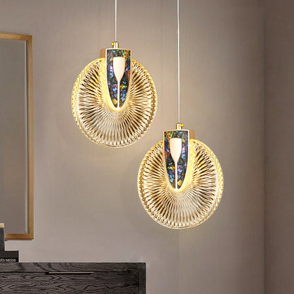 Modern Luxury Dome Round Aluminum Hardware Acrylic LED Chandeliers For Dining Room