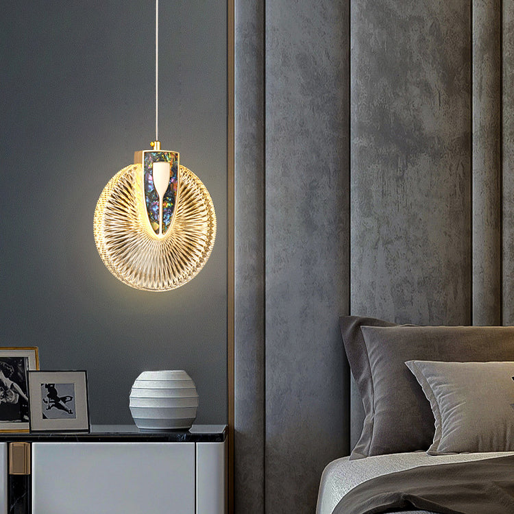 Modern Luxury Dome Round Aluminum Hardware Acrylic LED Chandeliers For Dining Room