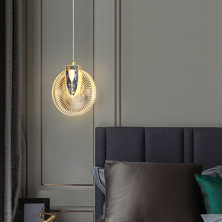 Modern Luxury Dome Round Aluminum Hardware Acrylic LED Chandeliers For Dining Room