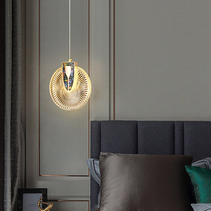 Modern Luxury Dome Round Aluminum Hardware Acrylic LED Chandeliers For Dining Room