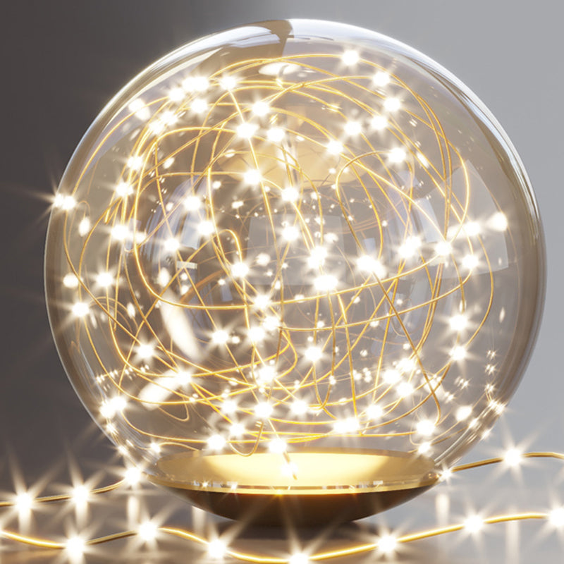 Contemporary Creative Round Starry Sky Moon Star Iron Acrylic LED Flush Mount Ceiling Light For Bedroom