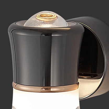 Contemporary Scandinavian Cylinder Aluminum Iron Optical Lens LED Wall Sconce Lamp For Living Room