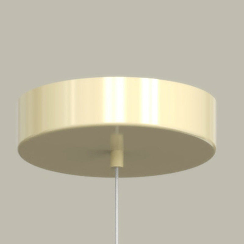 Contemporary Nordic Dome Round Circle Beads Aluminum Iron Lampshade LED Pendant Light For Bedroom