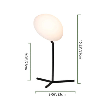 Contemporary Simplicity Mushroom Shape ABS Lampshade Iron Base LED Table Lamp For Bedroom