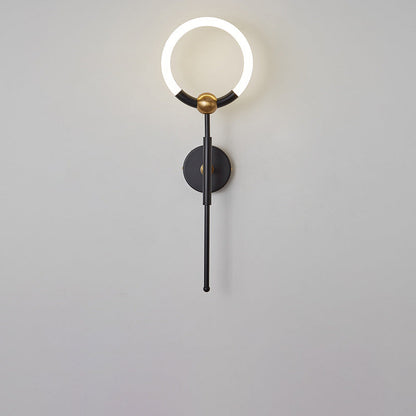 Contemporary Nordic Round Circle Iron Acrylic LED Wall Sconce Lamp For Living Room