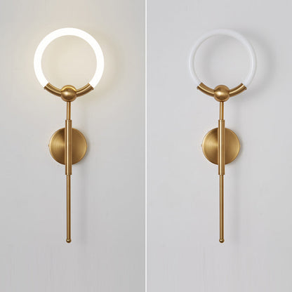 Contemporary Nordic Round Circle Iron Acrylic LED Wall Sconce Lamp For Living Room