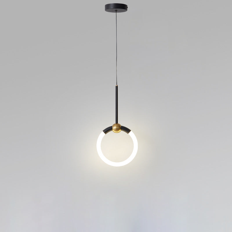 現代的な北欧ドーム型円形アクリル鉄ランプシェードLEDペンダントライト寝室用