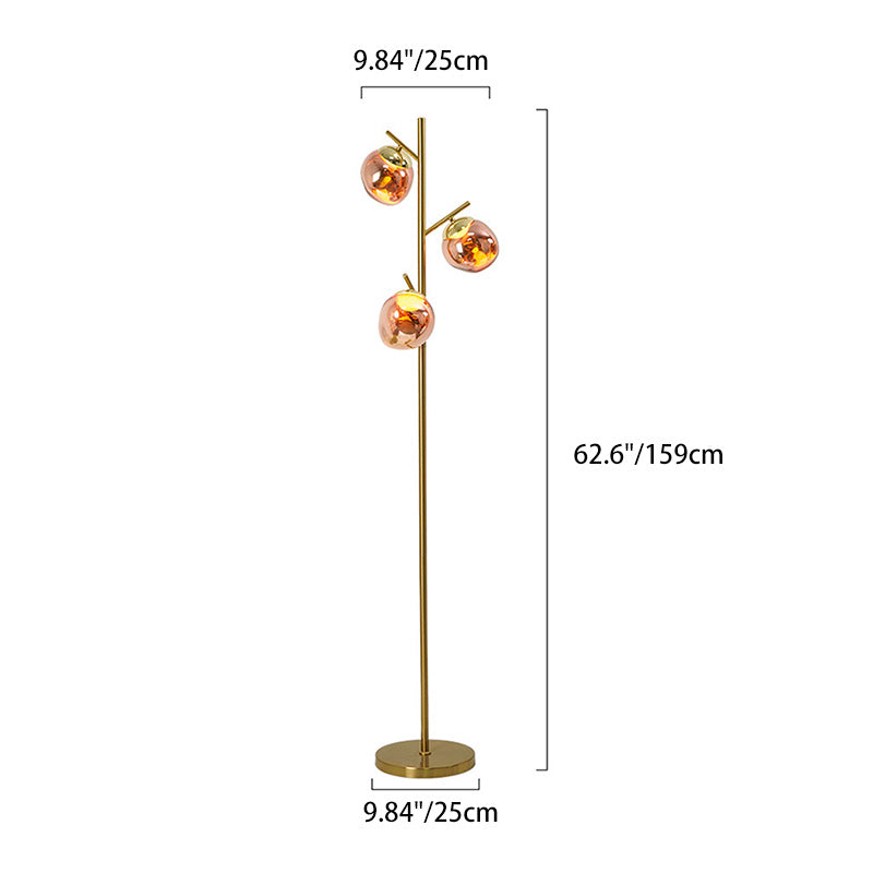 Contemporary Nordic Lava Orb Acrylic Lampshade Iron Base LED Standing Floor Lamp For Living Room