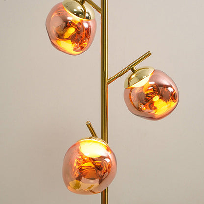 Contemporary Nordic Lava Orb Acrylic Lampshade Iron Base LED Standing Floor Lamp For Living Room
