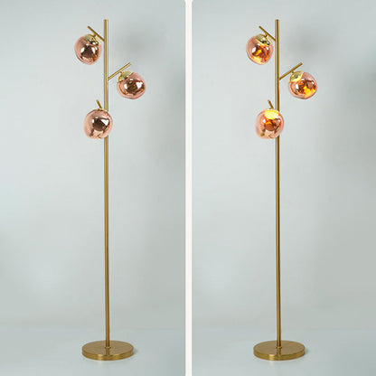 Contemporary Nordic Lava Orb Acrylic Lampshade Iron Base LED Standing Floor Lamp For Living Room