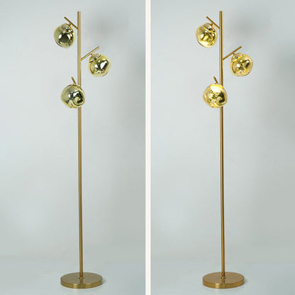 Contemporary Nordic Lava Orb Acrylic Lampshade Iron Base LED Standing Floor Lamp For Living Room
