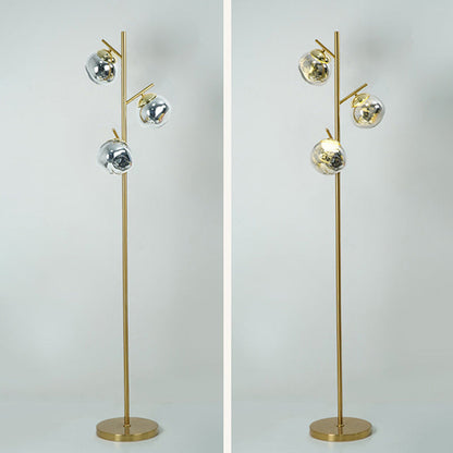 Contemporary Nordic Lava Orb Acrylic Lampshade Iron Base LED Standing Floor Lamp For Living Room