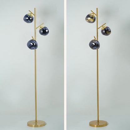 Contemporary Nordic Lava Orb Acrylic Lampshade Iron Base LED Standing Floor Lamp For Living Room
