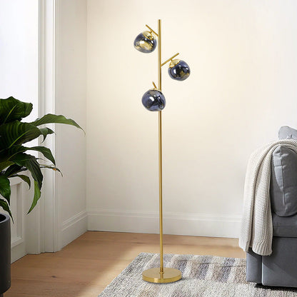 Contemporary Nordic Lava Orb Acrylic Lampshade Iron Base LED Standing Floor Lamp For Living Room