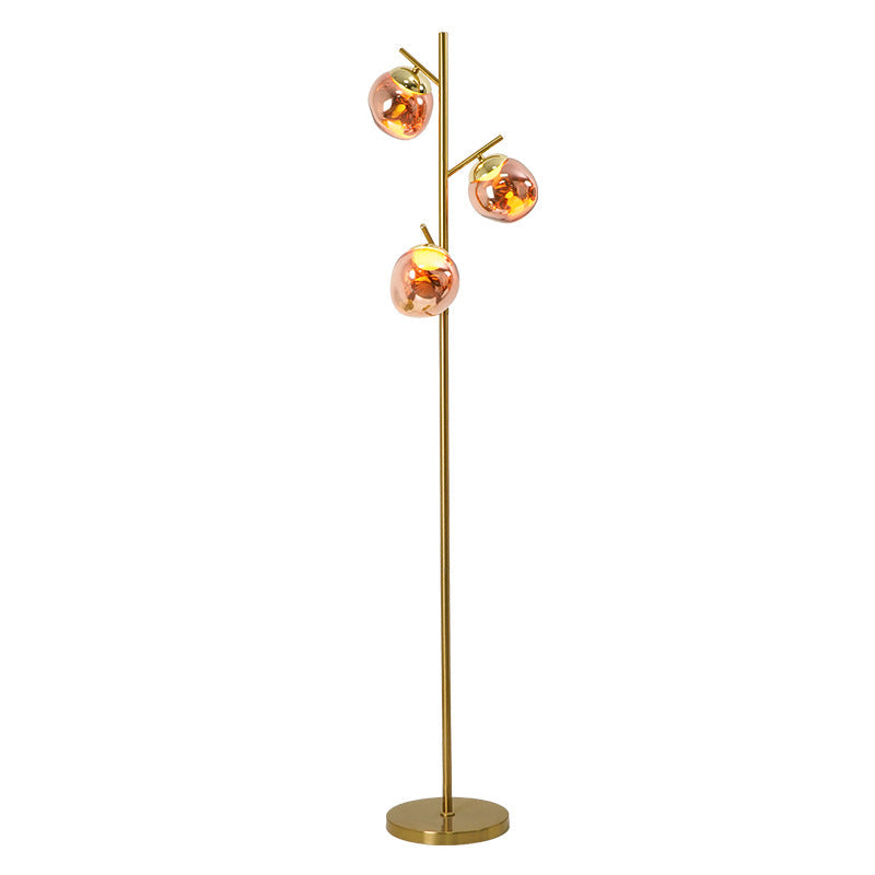 Contemporary Nordic Lava Orb Acrylic Lampshade Iron Base LED Standing Floor Lamp For Living Room